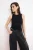 TRENDYOLMİLLA Dames Zwart Effen Mouwloos Getailleerd Blouses