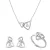 Orphelia ‘Santorini’ Dames 925 Sterlingen Zilveren Set: Halsketting + Oorbellen + Ring – Zilver SET-7570