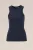 WE Fashion – Dames tanktop van ribstof – Donkerblauw – Katoen –