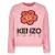 Kenzo Paris bloemlogo roze roze sweatshirt