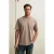 T-shirt met ribstructuur en ronde hals