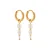 Label Kiki gold plated oorbellen Triple Pearl Hoops