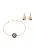 faina Sieraden set  goud / zwart / transparant