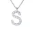 Ketting Diamonds 0.07 Cts alfabet letter “S” White Gold 18 Karaat