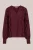 WE Fashion – Dames blouse met volants – Regular fit – Bordeauxrood –