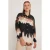 Overmaatse Abstracte Geweven Langarmshirt met Knopsluiting