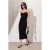 TRENDYOLMİLLA Dames Zwart Effen Midi Mouwloos Avond / Dagelijks Bodycon Jurken
