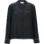 Off White Dames Logo Bontkraag Shirt (Zwart)