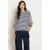 LOLALIZA gestreepte top met borduursels – blauw