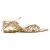 Gianvito Rossi Sylvie Strappy Platina Sandalen in Gouden Lambsleder