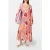 Scotch & Soda Printed Crinkle Maxi Dress Abstract Sun Pink