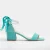 Illy Laag Block Hak Sandalen with Pearls