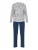 Mey Pyjama ‘Soft Leo’  beige / neonblauw / donkerblauw / natuurwit