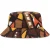Moschino Bucket Hat In Canvas Wood Print Brown