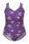 Ulla Popken Badpak  lila / violetblauw / wit
