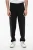 Tapered Fit linnenmix broek met dubbele plooi in zwart