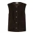 FREEQUENT teddy rechtvallend gilet – donkerbruin