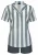 VIVANCE Korte pyjama ‘Dreams’  donkergrijs / wit