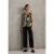 Gedessineerde blouse top