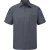 Russell Collectie Heren Korte Mouwen Poly-Katoen Easy Care Poplin Shirt (Konvooi Grijs)