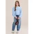WE Fashion blouse met ruches – lichtblauw