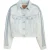 Levis Damesjeansjassen met kraag, in de stijl van de jaren ’90, in gekrompen pasvorm en met lange mouwen (Blauw)