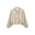 comma suèdelook imitatieleren jas met plooien – beige