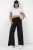 Brede Pijpen Broek met Elastische Taille