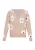 NAEMI Gebreid vest  lichtbruin / donkerbruin / wit