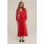 We Fashion Dress Mid Length Fire Red