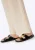 Wittchen Dames leren slippers met decoratieve bandjes, zwart natuurlijk leer