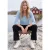 Shirt met 3/4-mouwen en V-hals