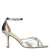 Sacha leren sandalettes zilver metallic