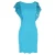 Emilio Pucci jurk met wijdvallende mouwen in turquoise polyester