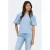 ONLY top broderie blauw