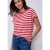Street One Dames Shirt met losse schouders en strepen in Rood