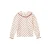 Copenhagen Colors rechtvallende longsleeve met ruches en hartjes – ecru/rood