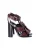 Bottega Veneta Franje Gesp T-band Blokhak Sandalen in Maroon Leer