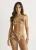 Bikinitop met dieren- en bloemenprint en gedraaide voorkant