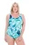 Ulla Popken Badpak  navy / turquoise / pastelblauw