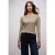 Street One Dames Basic shirt met lange mouwen in Bruin