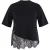 Trendyol Curve Dames Zwart Effen Kort Oversized Grote maten T-shirts
