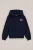 WE Fashion – Meisjes hoodie met opdruk – Oversized – Donkerblauw – Katoen –