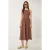 Mouwloze Crew Neck Midi Jurk