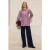 Trendyol Modest Dames Bordeaux Gestreept Lang Getailleerd Modest Overhemden
