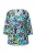 Ulla Popken Blouse  azuur / lichtgroen / zwart / natuurwit