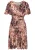 VIVANCE Jurk  beige / lichtbruin / pastelrood / zwart