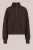 WE Fashion – Dames jersey sweater met quarter-zip – Regular fit – Donkerbruin – LENZING™ ECOVERO™ viscose –