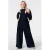 MS Mode Plus Size gebreide trui met wol – donkerblauw