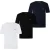Boss Heren-T-shirt met geborduurd logo en ronde hals (set van 3) (Zwart, Wit, Marine)